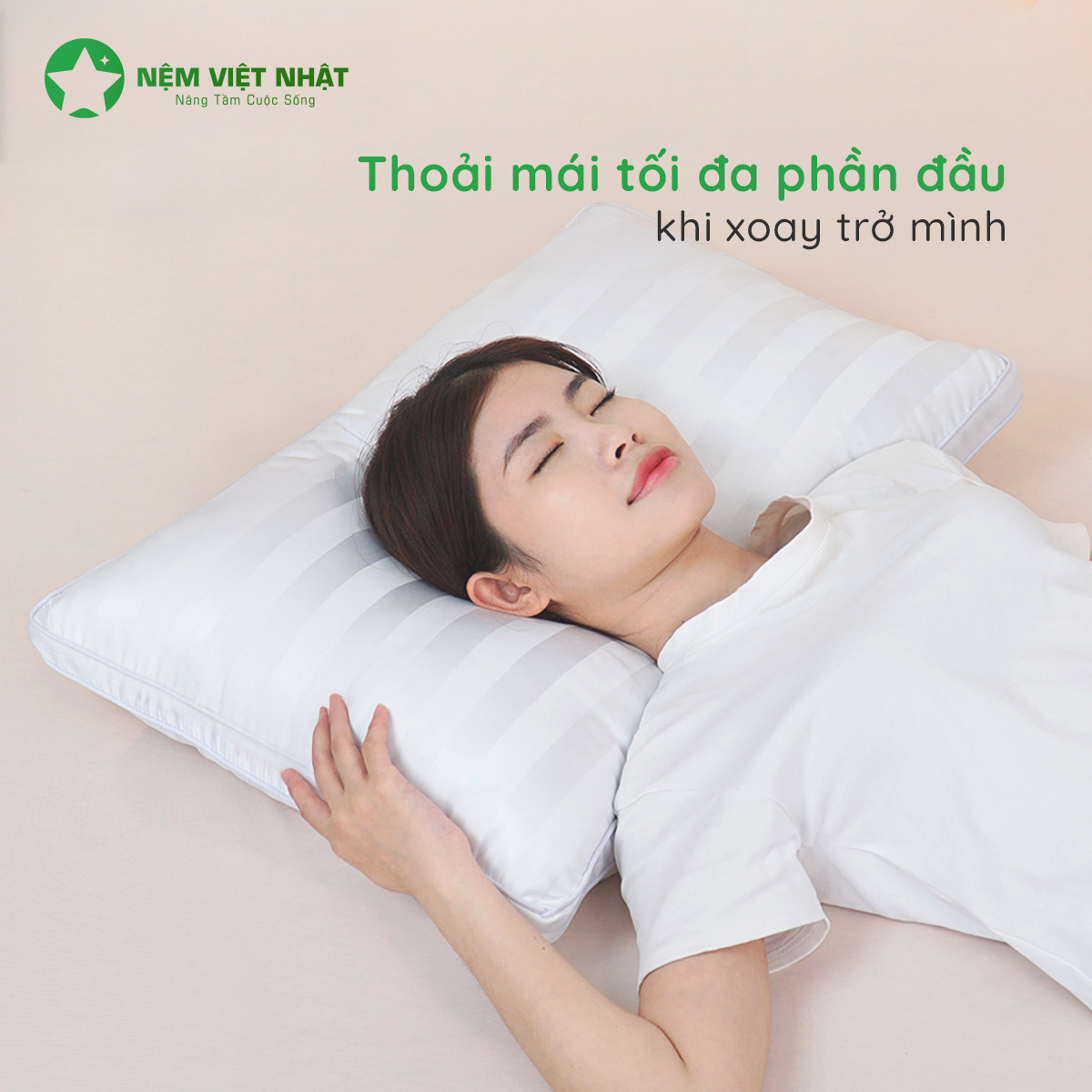 Gối Nằm Lông Vũ Khách Sạn Việt Nhật – Goi Long Vu 02