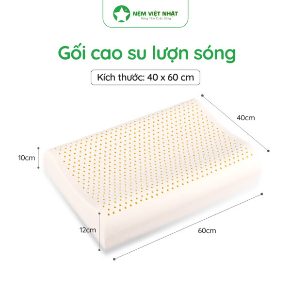 Gối Nằm Cao Su Lượn Sóng Việt Nhật – NEM VIET NHAT Goi nam cao su EC 01