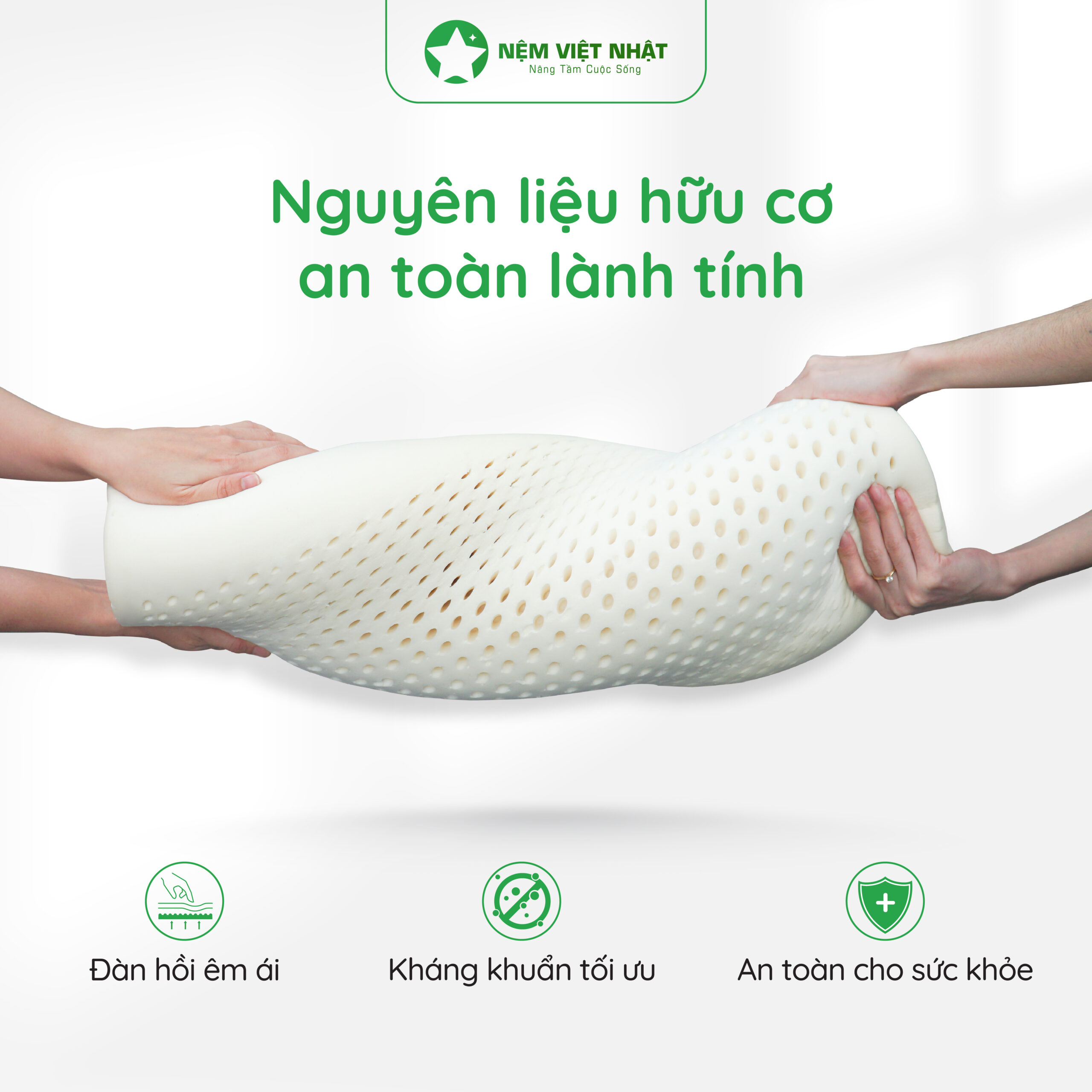 Gối Nằm Cao Su Lượn Sóng Việt Nhật – NEM VIET NHAT Goi nam cao su EC 03