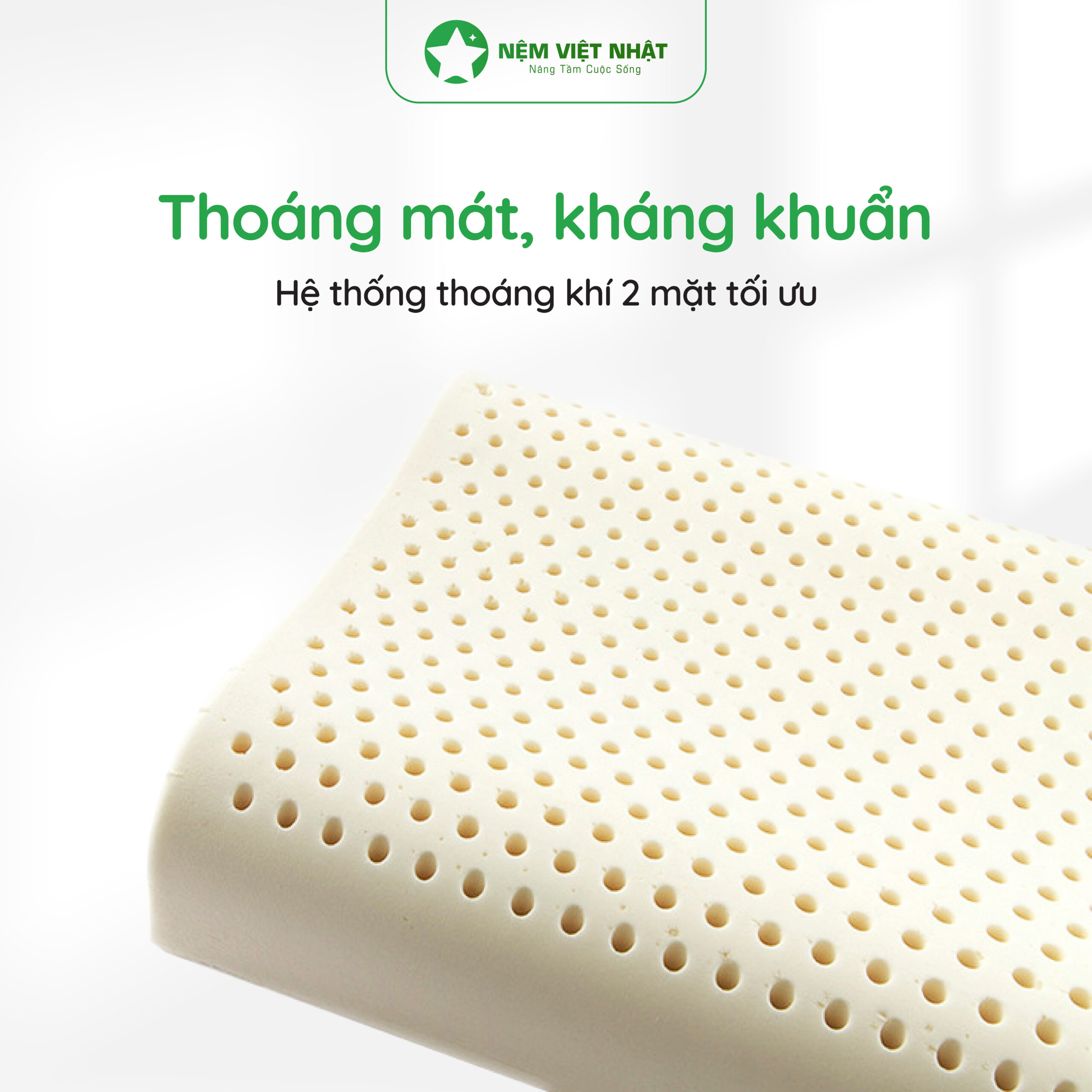 Gối Nằm Cao Su Lượn Sóng Việt Nhật – NEM VIET NHAT Goi nam cao su EC 04