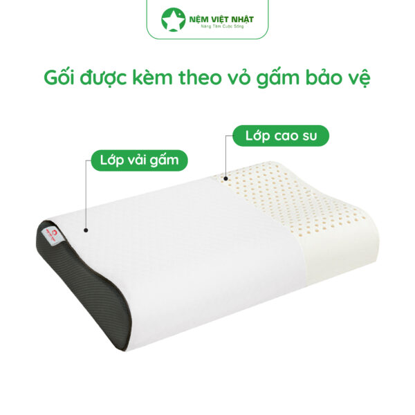 Gối Nằm Cao Su Lượn Sóng Việt Nhật – NEM VIET NHAT Goi nam cao su EC 12