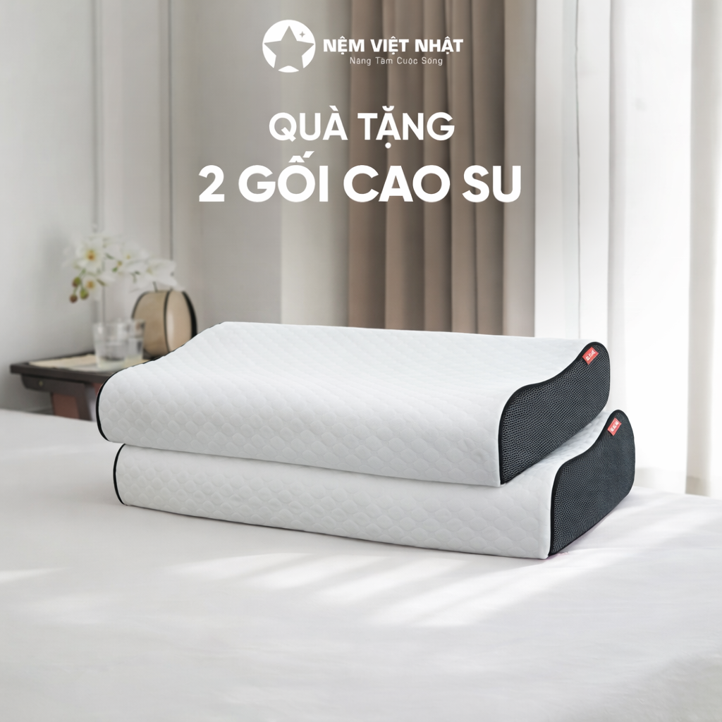 Nệm Cao Su Việt Nhật Coolax – qua tang 2 goi cao su