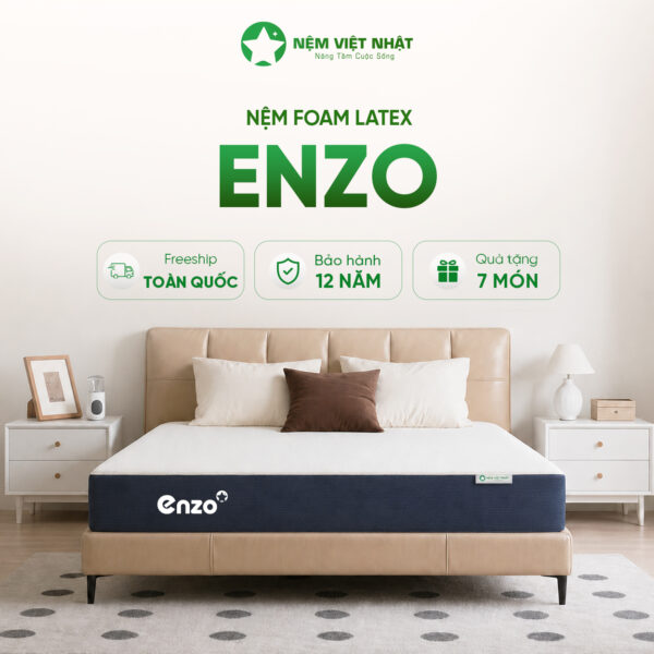 Nệm Foam Latex Việt Nhật Enzo- Gấp Đôi Êm Ái, Chuẩn Khách Sạn – ảnh 1